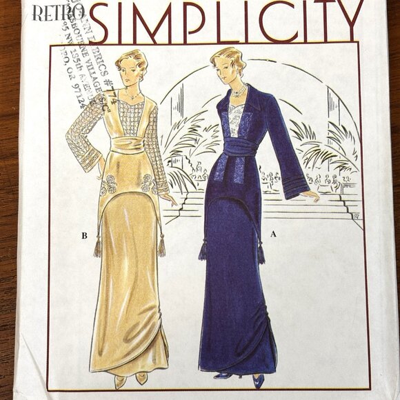 Simplicity Retro Pattern 8640 Sz 18-20 Edwardian Dress Drop Tunic NWT NOS - Picture 2 of 6